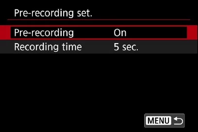 Pre-recording