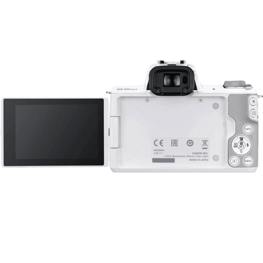 Цифрова фотокамера Canon EOS M50 Mk2 Kit + 15-45 IS STM White (4729C028)