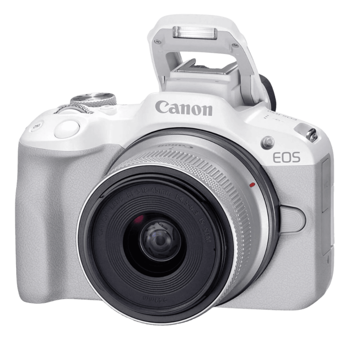Цифровая беззеркальная фотокамера Canon R50 + RF-S18-45 f/4.5-6.3 IS STM White 5812C030