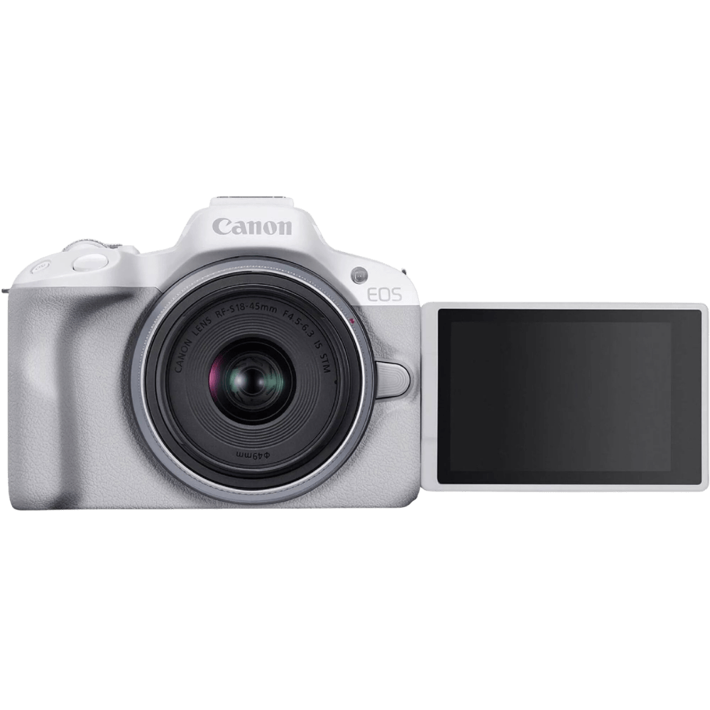Цифровая беззеркальная фотокамера Canon R50 + RF-S18-45 f/4.5-6.3 IS STM White 5812C030