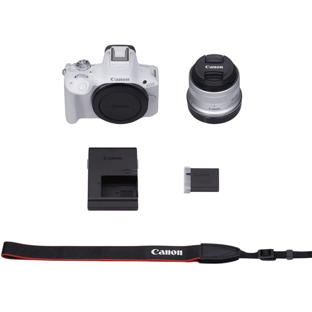 Цифровая беззеркальная фотокамера Canon R50 + RF-S18-45 f/4.5-6.3 IS STM White 5812C030