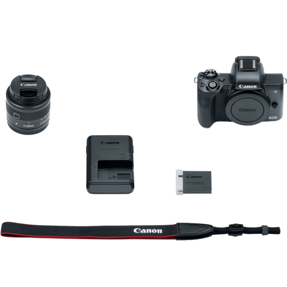 Цифрова фотокамера Canon EOS M50 Kit + 15-45 IS STM Black (2680C060)