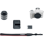 Цифровая фотокамера Canon EOS M50 Kit + 15-45 IS STM White (2681C057)