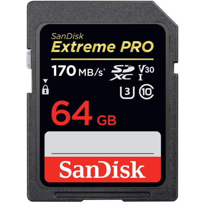 Карта пам'яті SanDisk 64 GB SDXC UHS-I U3 Extreme Pro SDSDXXY-064G-GN4IN