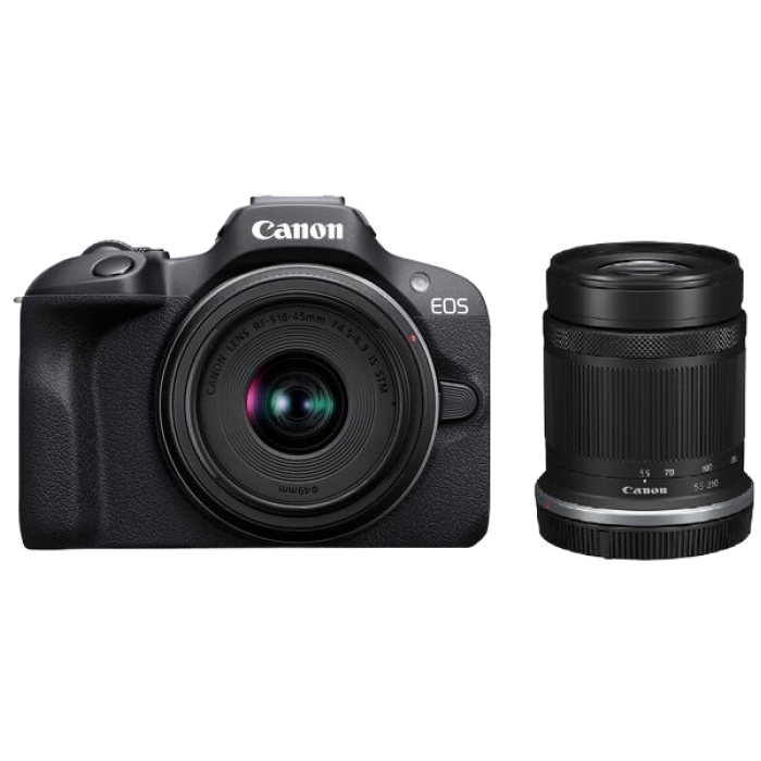 Цифрова фотокамера Canon EOS R100 + 18-45 IS STM + 55-210 f/5.0-7.1 IS STM (6052C036)