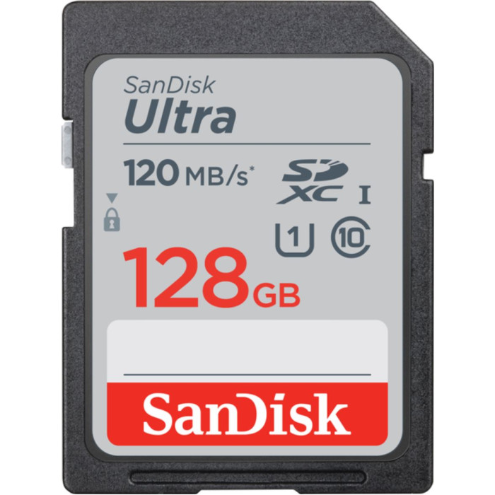 Карта пам'яті SanDisk SD128GB C10 UHS-I U1 R120MB/s Ultra SDSDUN4-128G-GN6IN