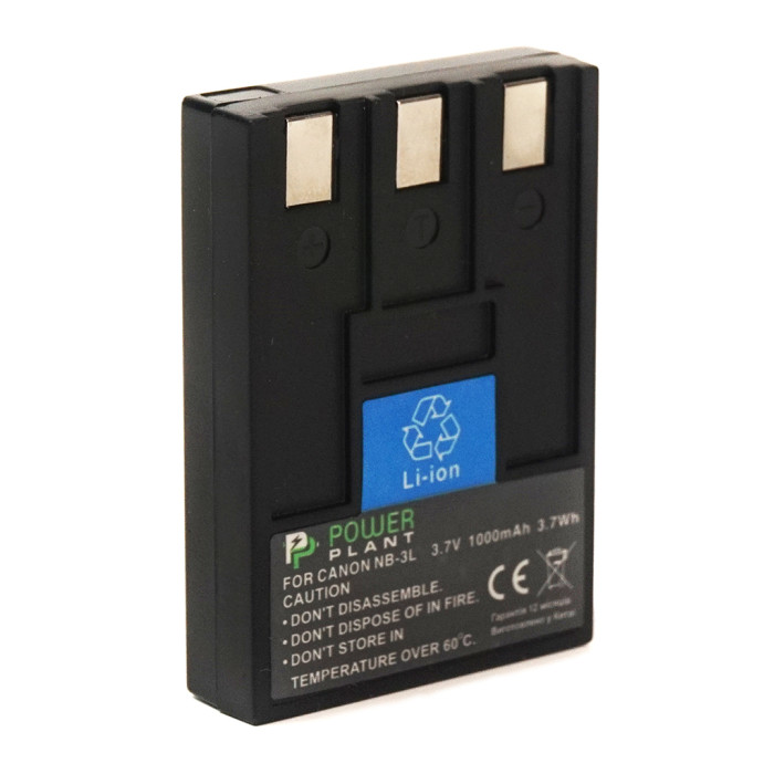 Аккумулятор PowerPlant Canon NB-3L 1000mAh