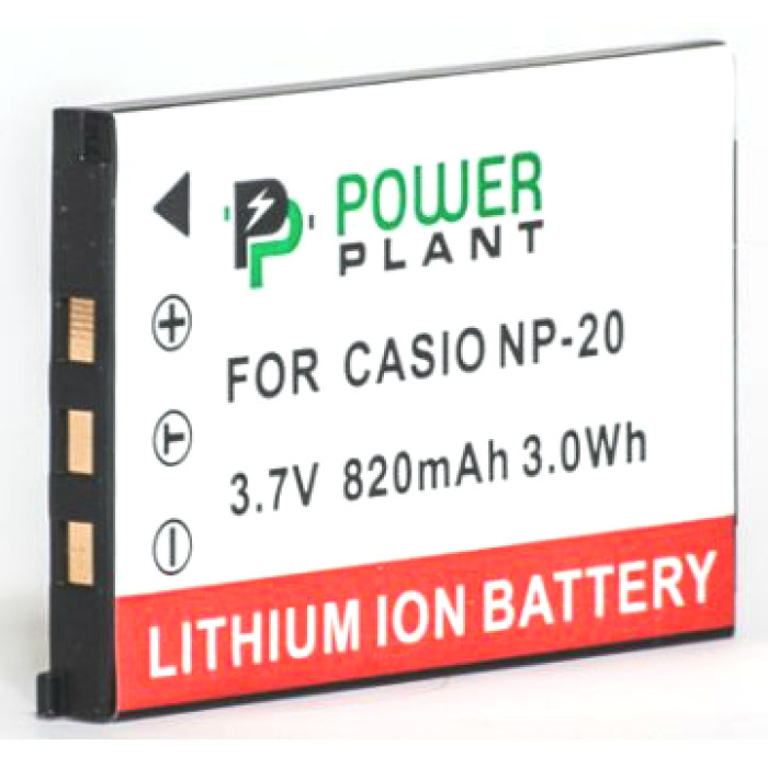 Аккумулятор PowerPlant Casio NP-20 820mAh
