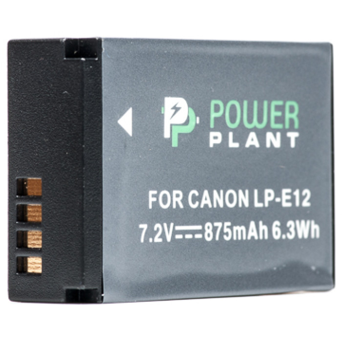 Аккумулятор PowerPlant Canon LP-E12 875mAh