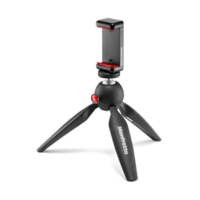 Мини-штатив, черный, с универсальным зажимом для смартфона - Manfrotto MKPIXICLAMP-BK