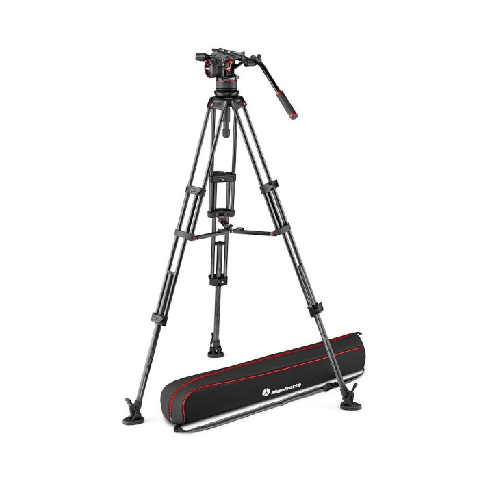 Nitrotech N12 видеоголова и MS Twin штатив карбоновый 100/75 - Manfrotto MVKN12TWINMC