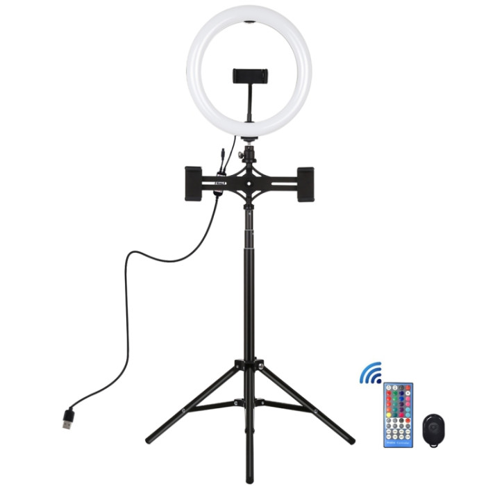 Кольцевая USB RGBW LED лампа Puluz PKT3055B 10.2