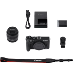 Цифровая фотокамера Canon EOS M6 Mark II + 15-45 IS STM + EVF Kit Black