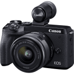 Цифровая фотокамера Canon EOS M6 Mark II + 15-45 IS STM + EVF Kit Black