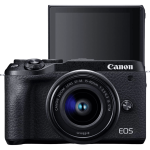 Цифровая фотокамера Canon EOS M6 Mark II + 15-45 IS STM + EVF Kit Black
