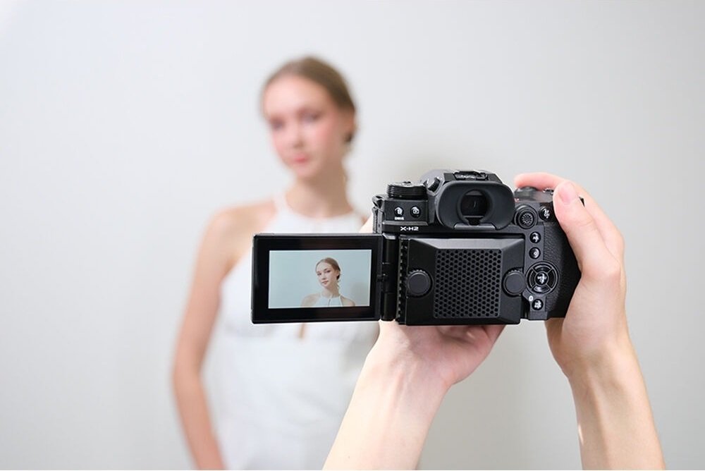 Fujifilm X-H2 вид сверху